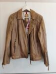 Damen-Lederjacke, antik beige, Gr. L